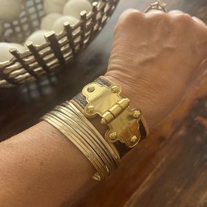 Authentic Louis Vuitton Save It Monogram Leather Cuff